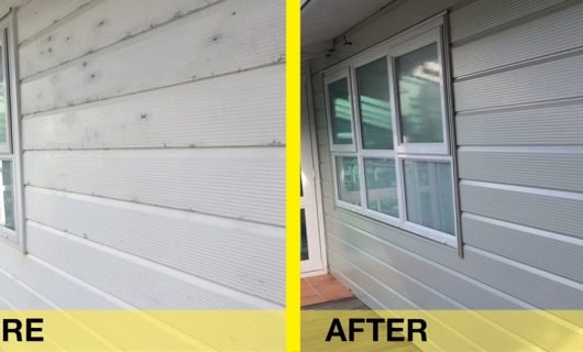 Before and after cladding