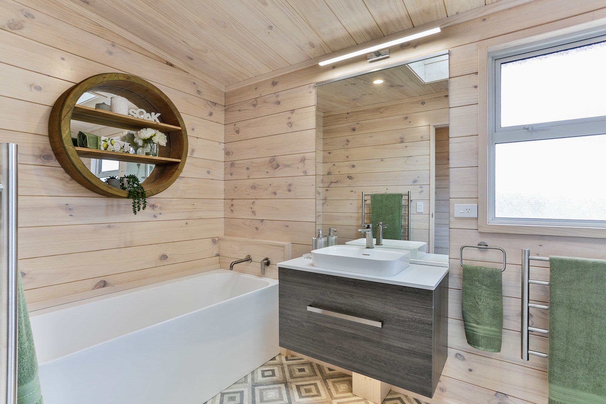 Lockwood main bathroom in Lifestyler Design with mirror shelf