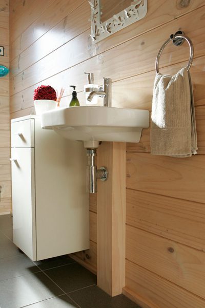 Lockwood Home Bathroom Vanity and Shelf