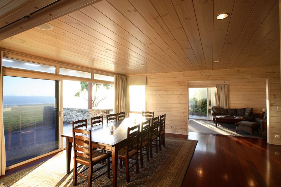 Lockwood Home Design and Build Dining Room with Deck and Views