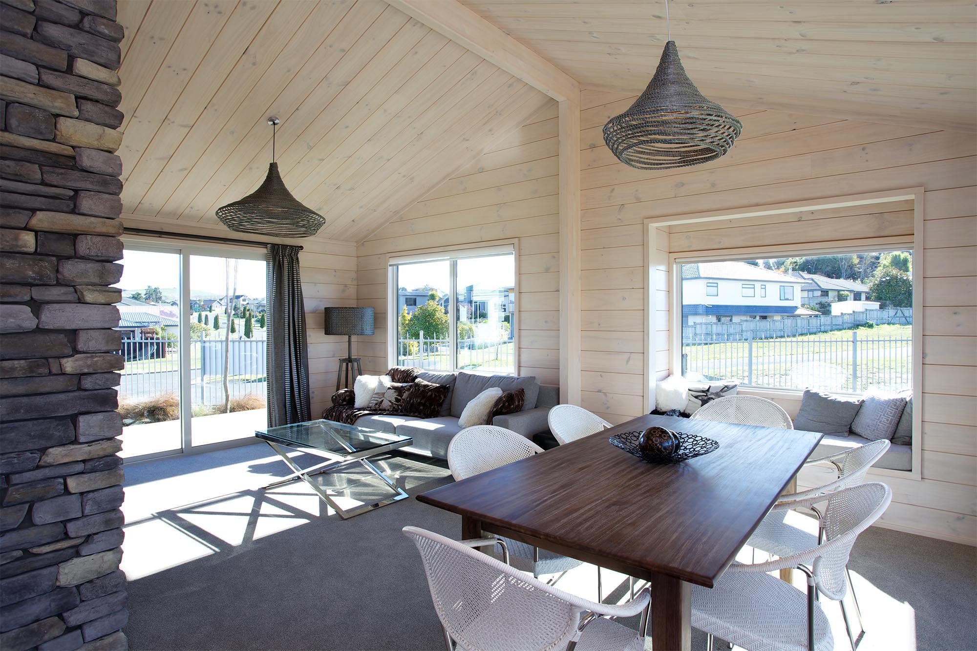 Blonded Interior Stewart Home With Gable End