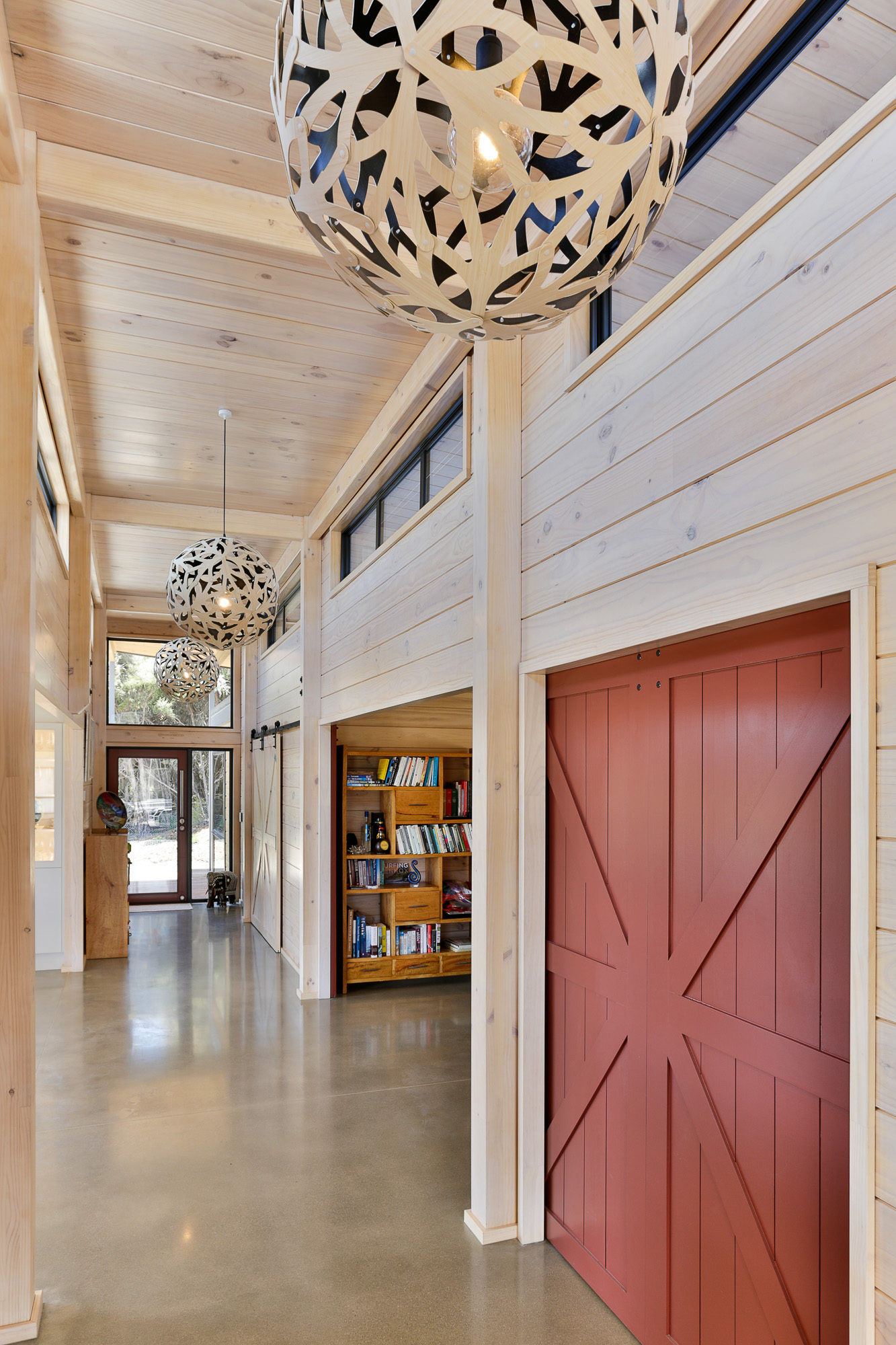 Clerestory windows bring natural light into this Lockwood home