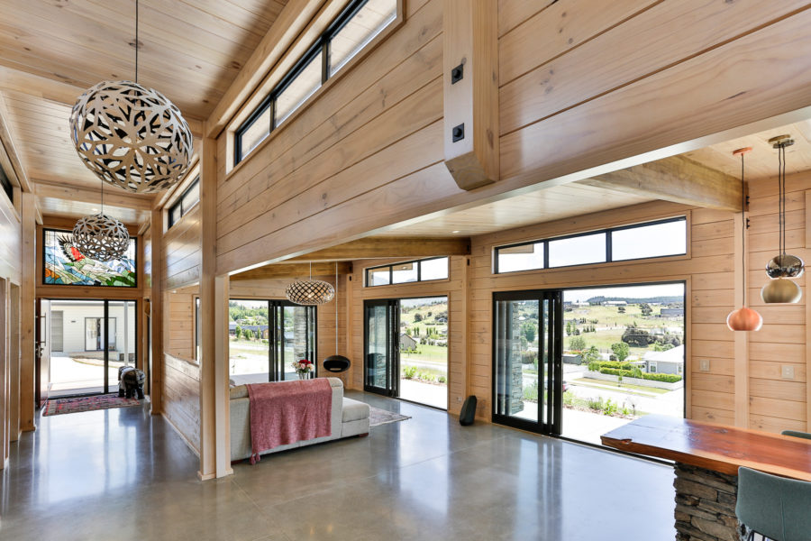 Lockwood Home Pavilion Concept Design Hall with Living Room view