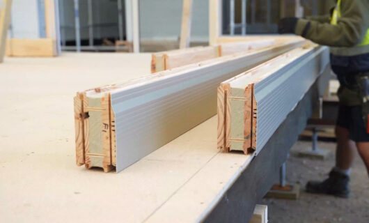 Lockwood wall board showing insulation